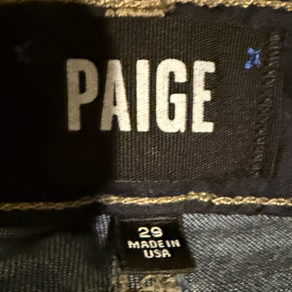 PAIGE Deep Blue Skyline Crop Jeans - Picture 3 of 11